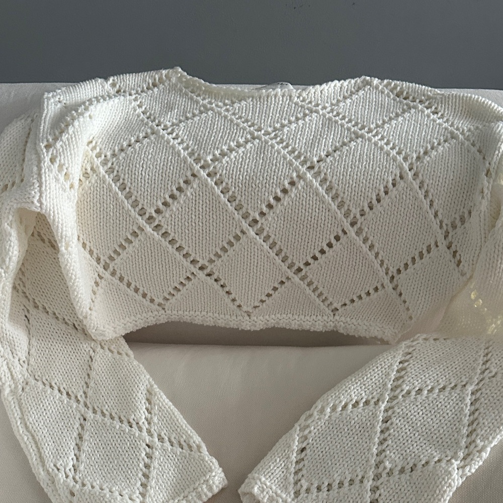 Line & Dot Cream Sweater